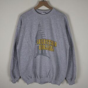 Vintage Augustana College Pullover Sweatshirt Gray Large 23.5x27.5
